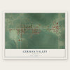 German Valley, Illinois map print, the full design