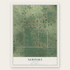 Newport, Nebraska map print, the full design