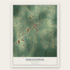 Sebastopol, Mississippi map print, the full design