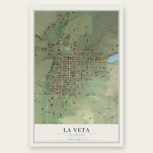 La Veta, Colorado map print, the full design