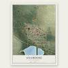 Anamoose, North Dakota map print, the full design