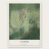 La Rose, Illinois map print, the full design