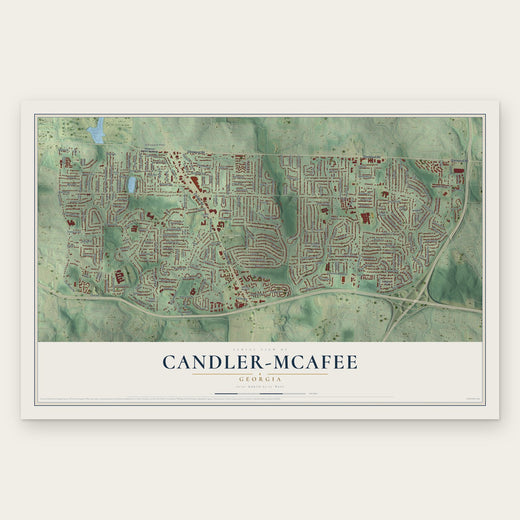 Candler-McAfee, Georgia map print, the full design