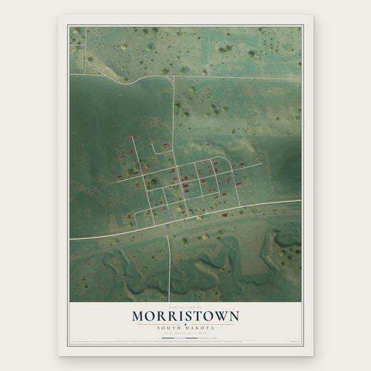 Morristown, South Dakota map print, the full design