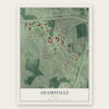 Adamsville, Georgia map print, the full design