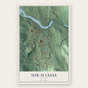 North Creek, New York map print, the full design