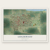 Lidgerwood, North Dakota map print, the full design