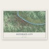 Jefferson City, Missouri map print, the full design