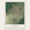 Haxtun, Colorado map print, the full design