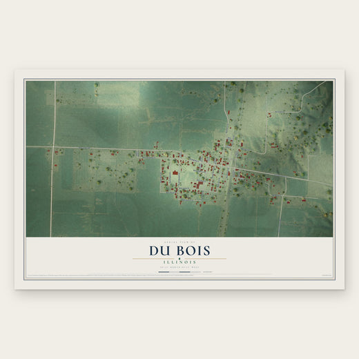 Du Bois, Illinois map print, the full design