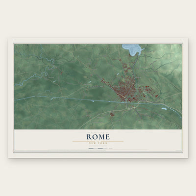 Rome, New York map print, the full design