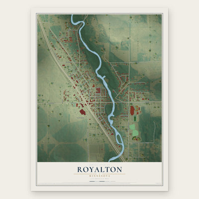 Royalton, Minnesota map print, the full design