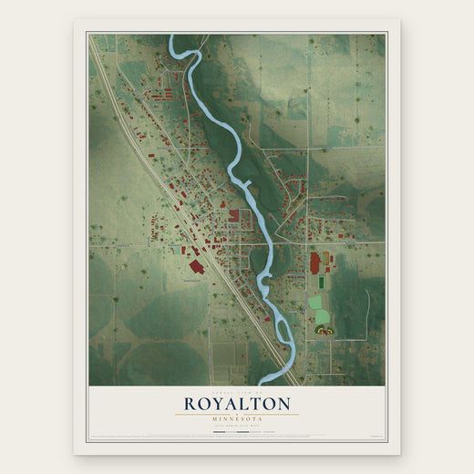 Royalton, Minnesota map print, the full design