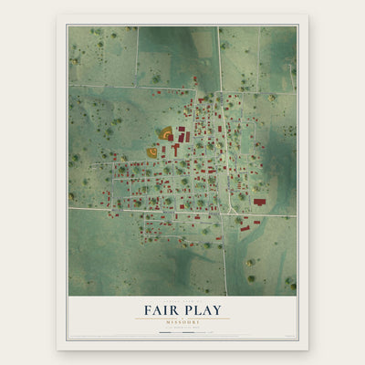 Fair Play, Missouri map print, the full design