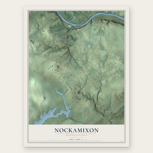 Nockamixon, Pennsylvania map print, the full design