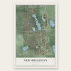 New Brighton, Minnesota map print, the full design