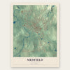 Medfield, Massachusetts map print, the full design