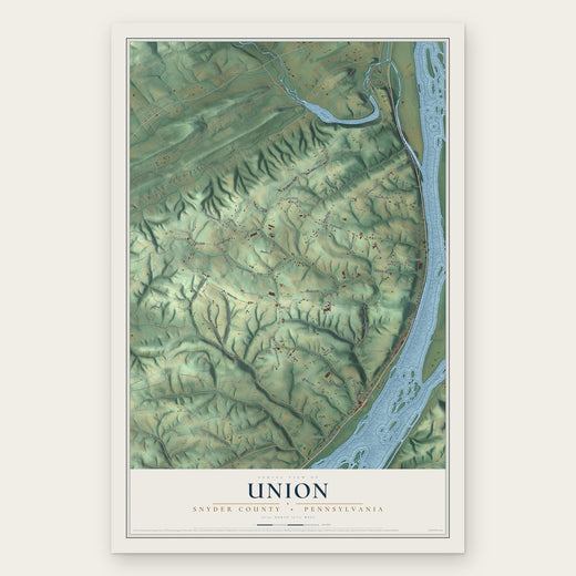 Union, Snyder County, Pennsylvania map print, the full design