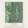 Deerfield, Massachusetts map print, the full design