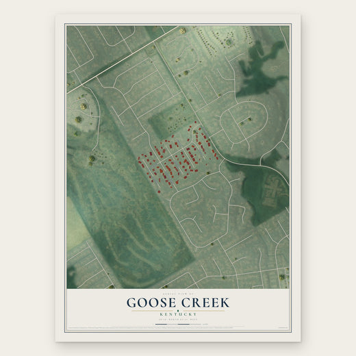 Goose Creek, Kentucky map print, the full design