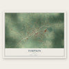 Timpson, Texas map print, the full design