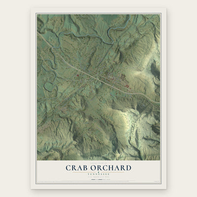 Crab Orchard, Tennessee map print, the full design