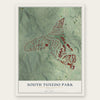 South Tuxedo Park, Georgia map print, the full design