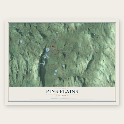 Pine Plains, New York map print, the full design