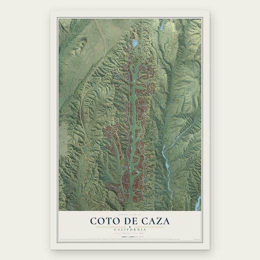 Coto de Caza, California map print, the full design