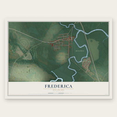 Frederica, Delaware map print, the full design