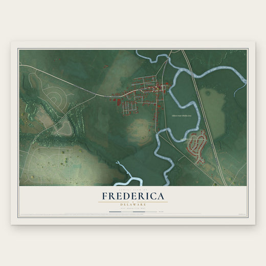 Frederica, Delaware map print, the full design