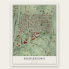 Peoplestown, Georgia map print, the full design