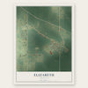 Elizabeth, Louisiana map print, the full design