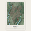 Teaneck, New Jersey map print, the full design
