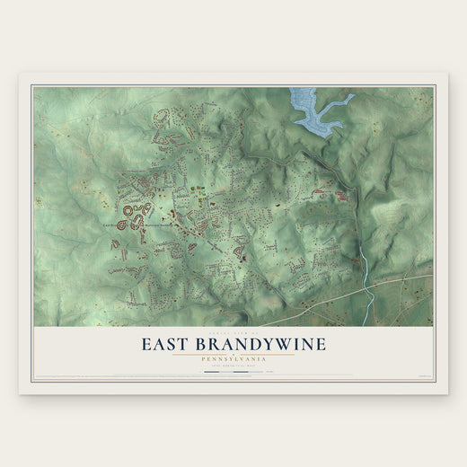 East Brandywine, Pennsylvania map print, the full design