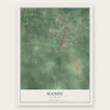 Handy, Michigan map print, the full design