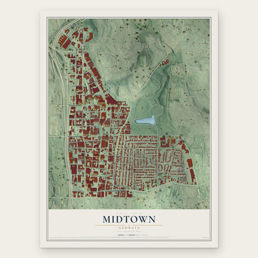 Midtown, Georgia map print, the full design