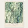 Springfield, Vermont map print, the full design