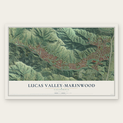 Lucas Valley-Marinwood, California map print, the full design