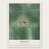 Revillo, South Dakota map print, the full design
