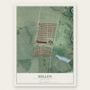 Hillen, Maryland map print, the full design