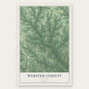 Webster County, Georgia map print, the full design