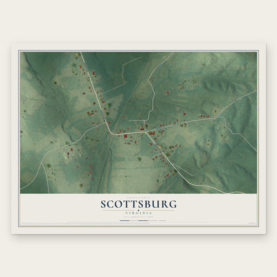 Scottsburg, Virginia map print, the full design