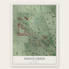Indian Creek, Illinois map print, the full design