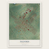 Telford, Pennsylvania map print, the full design