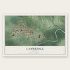 Cambridge, Nebraska map print, the full design