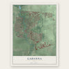 Gahanna, Ohio map print, the full design