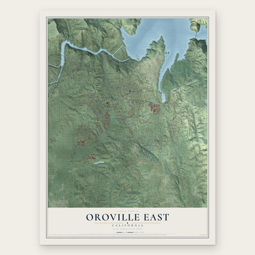 Oroville East, California map print, the full design