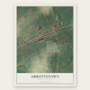 Abbottstown, Pennsylvania map print, the full design