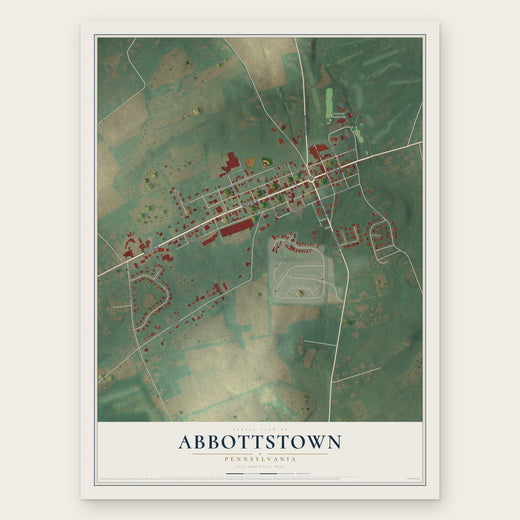 Abbottstown, Pennsylvania map print, the full design